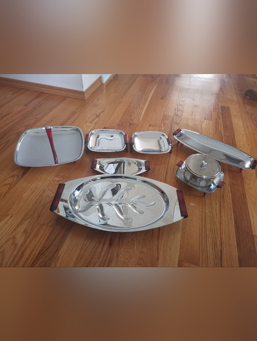 Gourmates GLO HILL Serving Set Stainless Steel Vintage